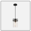 Oliver 1-Light Dark Bronze Plug-In or Hardwire Pendant Lighting with 15 ft. Cord