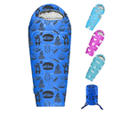 KidzAdventure Mummy Style 32 – 59F Kids Sleeping Bag with Pillow Sleeve, 4 Season, Lightweight and Backpacking Style, Ideal for Camping, Sleepover, Boys, Girls, Youth and Toddlers