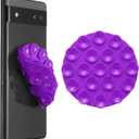 uxcell 5 Pack Double-Sided Suction Phone Case Mount, 2.76" Round Silicone Suction Phone Grip Hands-Free Removable Grip Holder for Cellphone Selfie and Video, Purple