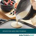 Rachael Ray Ceramics Nesting Mixing Bowl Set with Pour Spout, 1 Quart and 2 Quart - Dark Gray