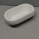Baderke 4 Sets Banneton Bread Proofing Basket 10 Inch Wood Pulp Sourdough Proofing Basket Oval Shaped Non Stick Sourdough Banneton Bowl and Liners for Bread Baking Supplies