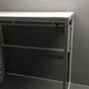 White Folding Table with Metal Legs and Wooden Tabletop, 31,5'L x 29,5'W x 19'H inch
