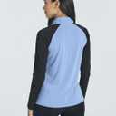 Real Essentials 3 Pack: Women's 1/4 Zip Rash Guard Long Sleeve Swim Shirt UPF Sun Protection UV Surf Tops (L)