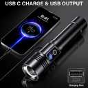 AKNEAR Rechargeable LED Flashlight 99000High Lumens, Super Bright Portable Flash Light USB C Rechargeable, 6 Modes, 30H Runtime, Zoomable Tactical Flashlights for Home, Camping, Hiking, Emergency, 2 Pack