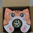 2PCS Upgraded-Magnetic Accordion Cardboard Cat Scratcher Toy with 3 Balls for Mental Physical Exercise, Multi-Shape Interactive Cardboard Cat Toy for Indoor Cats Infinite-Flip, Brown/Orange, L (L - Kittens Prefer (2 Pack))