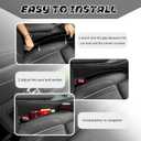 2 x 2PCS Car Seat Gap Filler Organizer with Charging Opening,Multifunctional Car Gap Filler Stop Things from Dropping,Universal Car Accessories Car Seat Storage Box for Phone Key Sunglasses (Black)