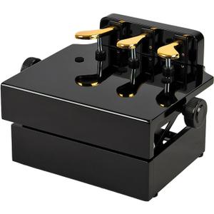 Piano Pedal Extenders Adjustable Height with 3 Pedals Designed for Beginners Wood Black