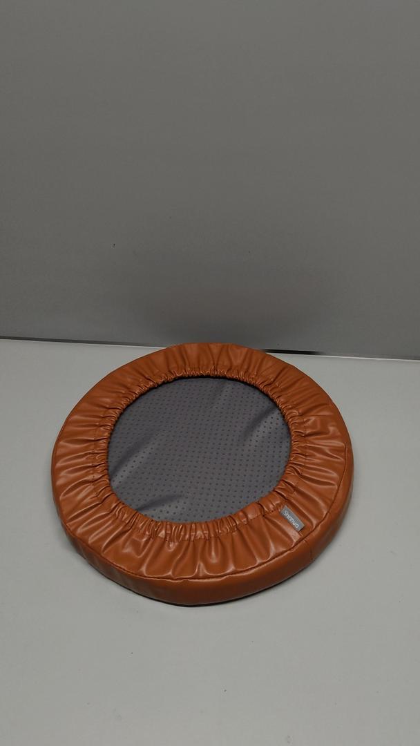 Shinnwa Bar Stool Cushion Leather Bar Stool Covers Round Waterproof Foam Padded Seat Cushions with Elastic and Non Slip Backing 12 Inch Burnt Orange