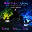 RGBW Low Voltage Landscape Light In-ground Lights with Connectors LED Well Light Waterproof IP67 3W DC12V Color Changing Outdoor In-Ground Lights Pathway Garden Deck Driveway Lamp(Multicolor)