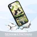 Cute Cat Phone Case, Funny Lotus Cat Pattern iPhone Xs MAX Case, Non-Slip Design and Shock Absorption, Phone Case for Teen Girls, Boys, Women and Men(iPhone - Xs MAX)