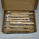 10 Pack 4 Inch Gold Cabinet Handles Square Zinc-Alloy Pulls For Kitchen Dresser Closet And Bathroom Cabinets Hardware