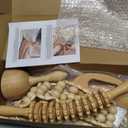 5-in-1 Wood Therapy Massage Tools Lymphatic Drainage Massager for Muscle Pain Relief | Maderoterapia Kit Body Sculpting Tools for Anti-Cellulite, Body Shaping