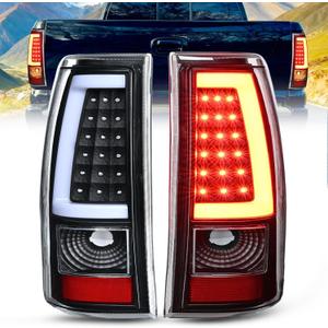 Nilight Taillight Assembly Compatible with 2003 2004 2005 2006 Chevy Silverado 1500 1500HD 2500 2500HD 3500 2007 Chevrolet Classic Incandescent Type Upgrade LED Tube Tail Lights Rear Brake Lamps