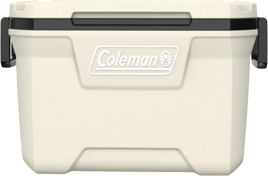 Coleman Classic Series Insulated Portable Cooler, Leak-Resistant Outdoor Hard Cooler Keeps Ice up to 5 Days, 52 Quart, Desert Sand, 52qt