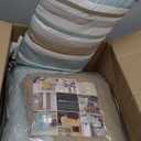 Madison Park Caelie Quilt Modern Classic Design All Season, Breathable Coverlet Lightweight Bedding Set, Matching Shams, Decorative Pillow, Full/Queen(90"x90"), Leaf Blue 6 Piece