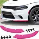 Front Bumper Lip Splitter Protector Compatible with Charger SRT Hellcat/SRT 392/Scat Pack/RT Scat Pack/GT/RT 2015-2023, Pink