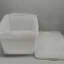4 Pcs Plastic Containers With Lids, 17x14 Inches, Clear