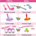 Liberry Toddler Golf Set for 1 2 3 4 Years Old, Upgraded Kids Golf Cart with Unique Shoulder Strap Design, Indoor and Outdoor Golf Toys for Boys Girls (Pink), Medium, Small