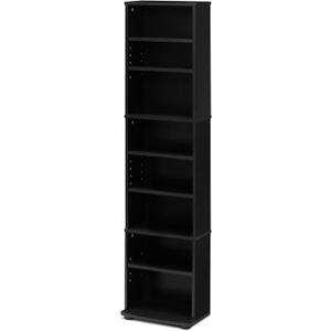 FURINNO JAYA Space Saving Multimedia Storage Tower, Espresso (8-Shelf)