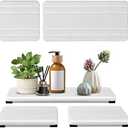 3PCS Water Absorbing Stone Tray, DryingNeat Diatomite Stone Sink Tray, Instant Dry Sink Coasters, Kitchen Sponge Hand Soap Holder, Bathroom Sink Vanity Trays,8 * 4inch and 4 * 4inch