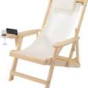 W Home Romantic-Sling Lounge Chair, Natural/Beige