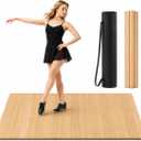 Foldable Tap Dance Floor - Premium Bamboo Portable Tap Board with Non-Slip Backing & Heavy Duty Carrying Bag, Large Dancing Mat for Home Studio, Street, Outdoor Practice
