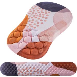 Mouse Pad Wrist Support, Laokiiy 2 in1 Keyboard Wrist Rest+ Ergonomic Mouse Pad, Non-Slip Wrist Rest for Computer Keyboard, Made Easy Typing & Relieve Wrist Pain Boho