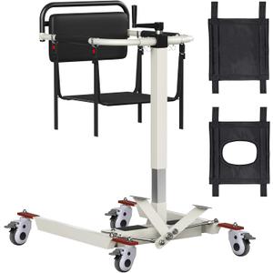Patient Lift Transfer Chair, Patient Transfer Lift for Home, Lift Assist for Elderly, Heavy Duty Transfer Chair for Bed to Wheelchair (Upgraded Model)