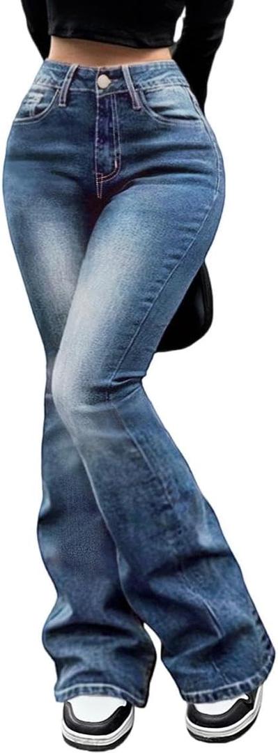 Plus Size Bootcut Jeans for Women Flare Jeans for Women High Waisted Stretchy Bell Bottom Jean for Womens Wide Leg (XX-Large Plus)