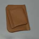 2 Pack Small Makeup Bag for Women, New Organosilicon Super Fiber PU Leather Mini Cosmetic Bag for Travel, Coin Purse Organizer Storage Pouch (Brown)