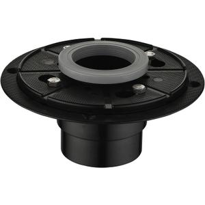 PVC Shower Drain Base Kit Include 2-inch PVC Shower Drain Base Flange, Threaded Adjustable Adaptor and Rubber Coupler Gasket for Square&Linear Draind Installation