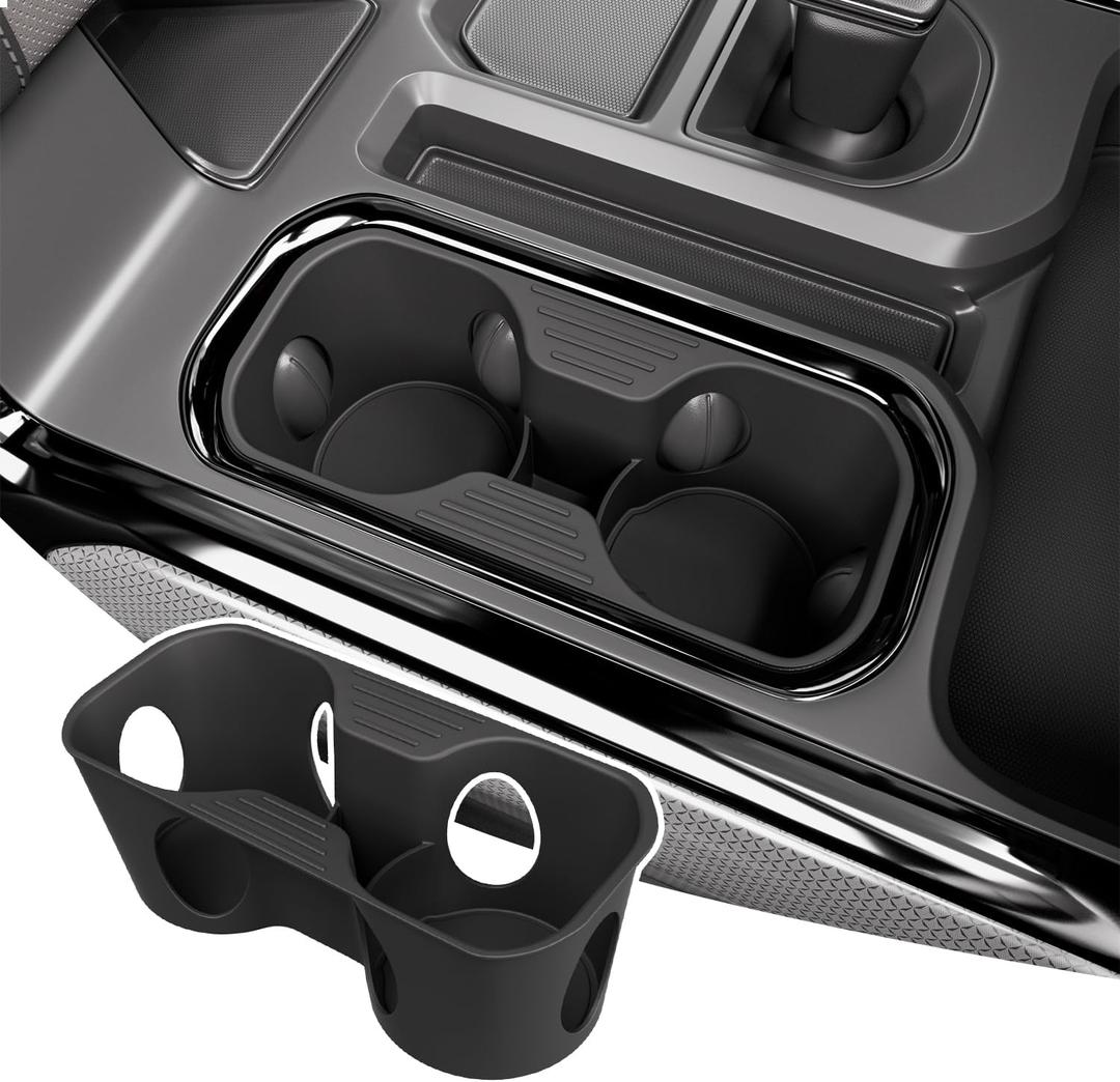 Cup Holder Compatible with 2022-2026 Chevy Silverado GMC Sierra Center Console Cup Holder Bucket Seat Console Drink Organizer Replacement for 2022-2026 Chevy Silverado Accessories