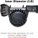 83MM Wheel Center Caps Compatible with Silverado Suburban Tahoe Yukon XL Sierra Van Savana Black Center Cover