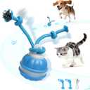 Interactive Dog Toy - Automatic Rolling Ball with Bird Sound, Durable Chew Toy for Small Medium Dogs & Cats, Type-C Rechargeable (Blue)