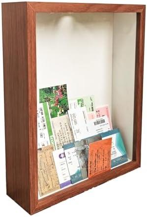 Shadowdex by Irontex Classic Furniture Wooden Travel Display Frame, High-definition Glass, 10.5x8.5 in, Top Loading