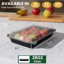 100 Pack 28oz Meal Prep Containers Reusable with Easy Open Lids, Sturdy Leakproof Food Safe, To Go Take Out Plastic Food Storage Containers with Lids, Microwave Freezer Dishwasher Safe, Black