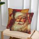Santa Claus Cute Snowman Throw Pillow Covers 18x18 inch Set of 2 Christmas Pillow Case Cushion Cover for Home Sofa Couch Living Room Car Decor
