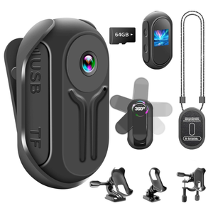 Upgraded 1080P Mini Body Camera with 64GB Card, Sports Action Cameras, HandsFree Body Cam with Magnetic Back Clip, Mini POV Camera for Cycling Vlogging Travel