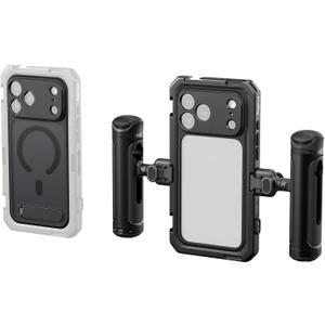 SmallRig Phone Video Cage Dual Handheld Kit for iPhone 17 Pro, Phone Rig with Wireless Quick Release Side Handle, 17mm T-Mount & Lens Backplate for Video Recording/YouTube/Live Streaming/Vlog - 5540