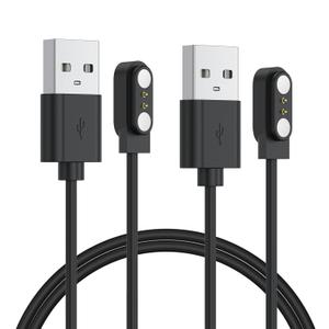 Vancle 2 Pack VeryFit Smartwatch Charger Cable, Magnetic USB Charging Cable for Veryfit Smart Watch ID205L, ID205U, IDW28, ID207, IDW13, IDW15, IDW19, ID208 Plus, ID208BT, ID206 and More (3.3ft/100cm)