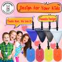 4 x Chew Necklaces for Sensory Kids 8 Pcs Sensory Chewy Toys for Autism Girl and Boy, ADHD Toddler, Adult(4Pcs Shark and 4Pcs Tag Shape)