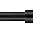 SOMINS 1 Inch Curtain Rods for Windows 72 to 144, Outdoor Heavy Duty Adjustable Curtain Rod, Indoor Modern Drapery Pole, Black, 72-144"