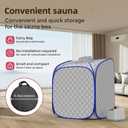 Portable Steam Sauna at Home, 9 Levels Heating, Sauna Tent for Home with Steamer and Folding Chair, Sauna for Relaxation, Detoxification, Spa