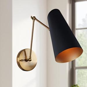 Elegant Articulating Mid-Century Modern Metal Sconce, Streamlined Design Metal Wall Light for Living Room, Lounge Room, Sitting Room