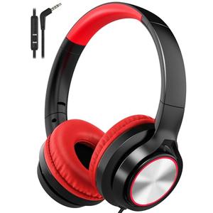 Voopwink Kids Headphones with Microphone, Wired Over Ear Headsets with Limited Volume 85dB/ 94dB for Boys Girls Teens Children Online School/Travel/iPad/Tablet/Cellphone