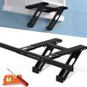 Window Air Conditioner Support Bracket: No-Drill Adjustable Window AC Bracket for Single/Double Hung Windows, Heavy Duty Steel Holds Up to 350 lbs, Universal Units for 5000-24000 BTU, Black