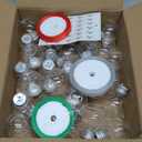 30 Pieces Christmas Booze Balls, Christmas Tree Hanging Ornaments Clear Plastic Fillable Bulbs Pendant Ball with Screw Caps and Ribbons for Christmas Home Party Decor (Silver)