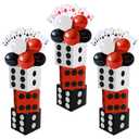 45 Pcs Casino Theme Party Decorations, Casino Blloons, Casino Balloons Contain Red Black and Gold Balloons, Dice Boxes,Random Large Playing Cards, Suitable for Vegas Themed Party Decorations