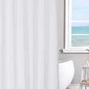 N&Y HOME Fabric Shower Curtain Liner Solid White with Magnets, Hotel Quality, Machine Washable, 70 x 72 inches for Bathroom