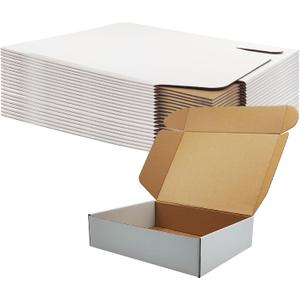 12x9x3 inch Shipping Boxes, White Corrugated Cardboard Box Literature Mailing Shipping Packaging Recyclable Storage Boxes and Craft Gifts Giving Products Business White Box Set of 20 (12''x9''x3'')